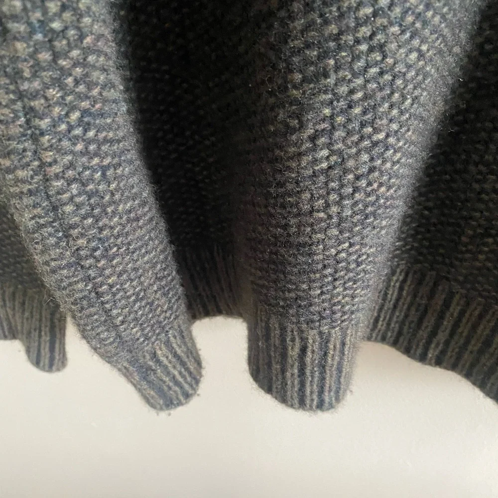 Fisherman Out Of Ireland Ribbed Sweater Men XXL Brown Virgin Wool Donegal - Picture 9 of 12